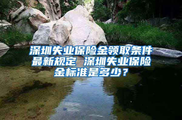 深圳失业保险金领取条件最新规定 深圳失业保险金标准是多少？