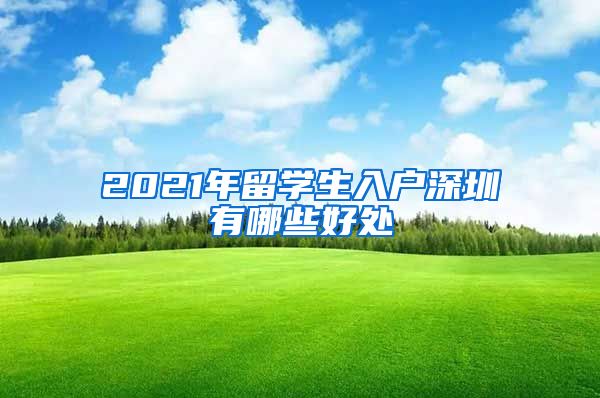 2021年留学生入户深圳有哪些好处