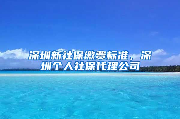 深圳新社保缴费标准，深圳个人社保代理公司