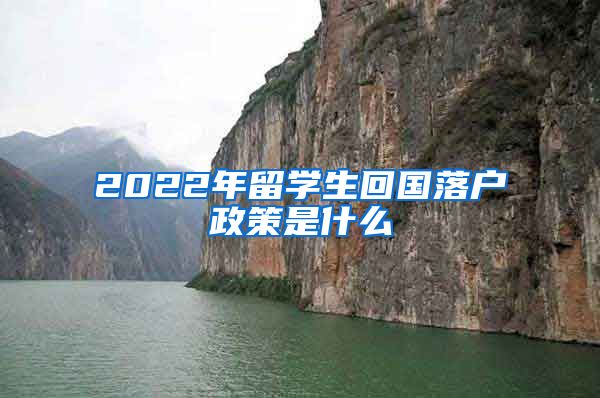 2022年留学生回国落户政策是什么