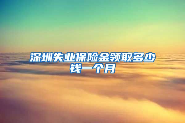 深圳失业保险金领取多少钱一个月