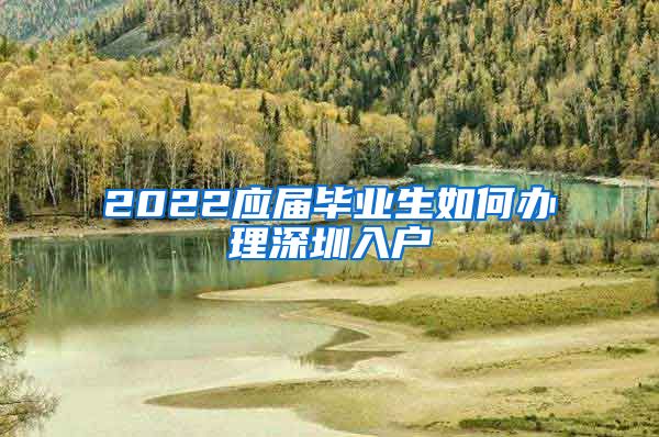 2022应届毕业生如何办理深圳入户