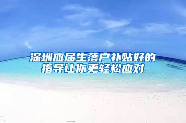 深圳应届生落户补贴好的指导让你更轻松应对