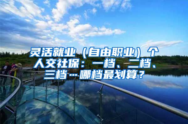 灵活就业（自由职业）个人交社保：一档、二档、三档…哪档最划算？