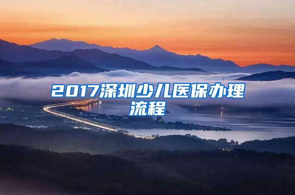 2017深圳少儿医保办理流程