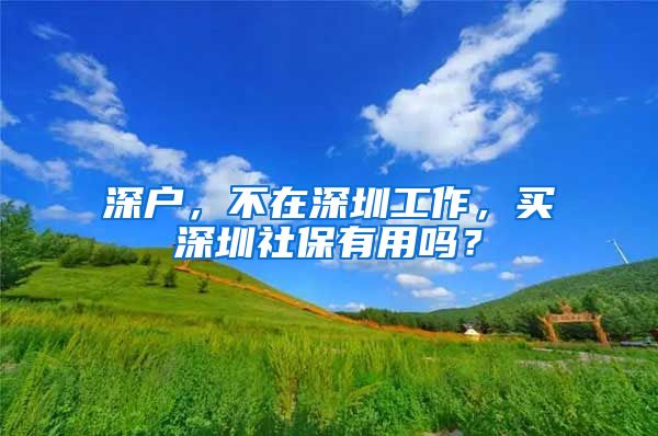 深户，不在深圳工作，买深圳社保有用吗？