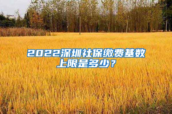 2022深圳社保缴费基数上限是多少？