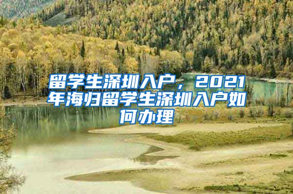 留学生深圳入户，2021年海归留学生深圳入户如何办理