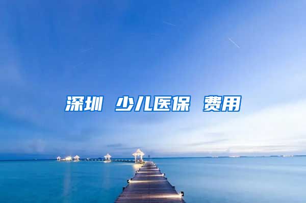 深圳 少儿医保 费用