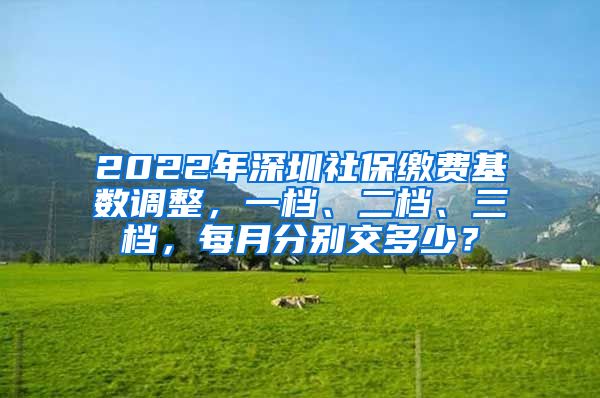 2022年深圳社保缴费基数调整，一档、二档、三档，每月分别交多少？