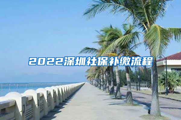 2022深圳社保补缴流程