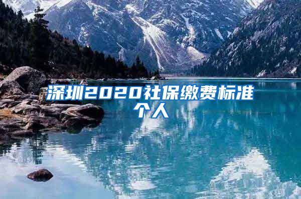 深圳2020社保缴费标准个人