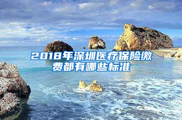 2018年深圳医疗保险缴费都有哪些标准