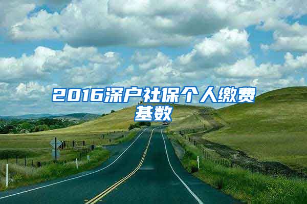 2016深户社保个人缴费基数