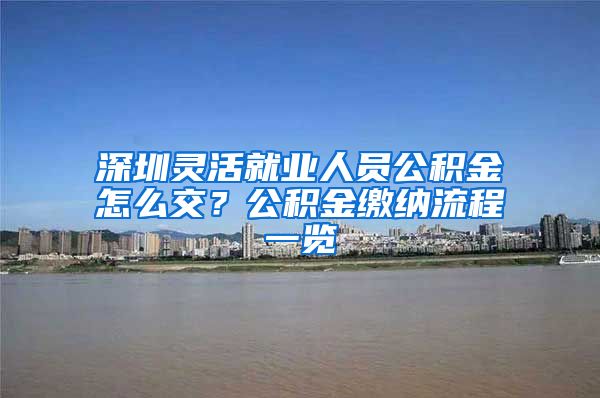 深圳灵活就业人员公积金怎么交？公积金缴纳流程一览