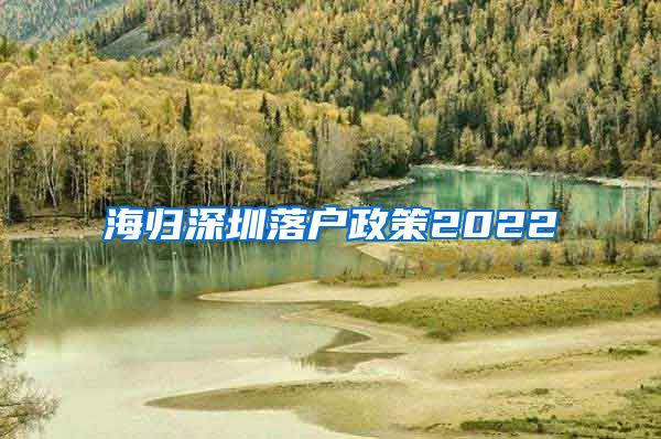 海归深圳落户政策2022