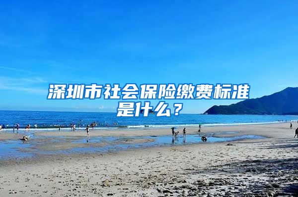 深圳市社会保险缴费标准是什么？