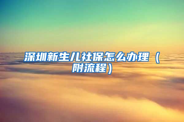 深圳新生儿社保怎么办理（附流程）