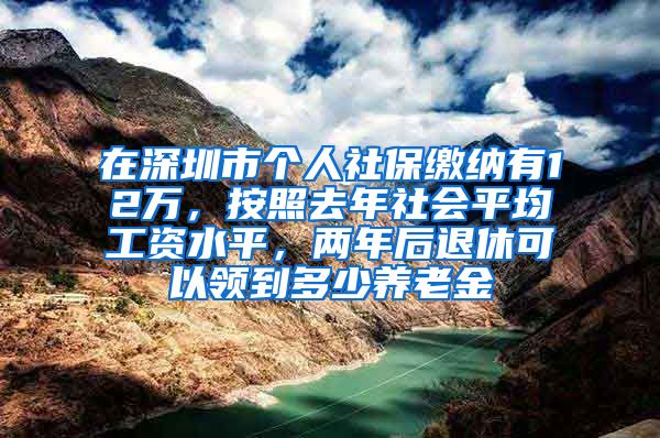 在深圳市个人社保缴纳有12万，按照去年社会平均工资水平，两年后退休可以领到多少养老金