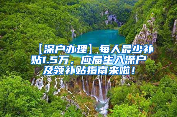 【深户办理】每人最少补贴1.5万，应届生入深户及领补贴指南来啦！