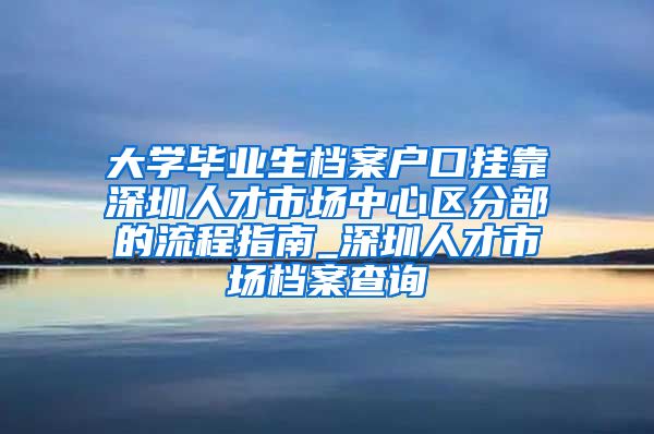 大学毕业生档案户口挂靠深圳人才市场中心区分部的流程指南_深圳人才市场档案查询