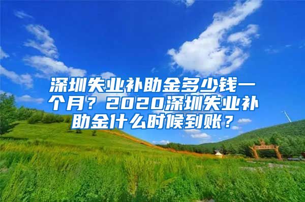 深圳失业补助金多少钱一个月？2020深圳失业补助金什么时候到账？