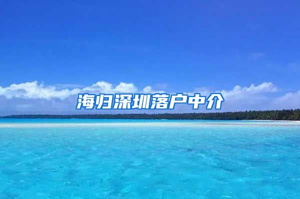 海归深圳落户中介