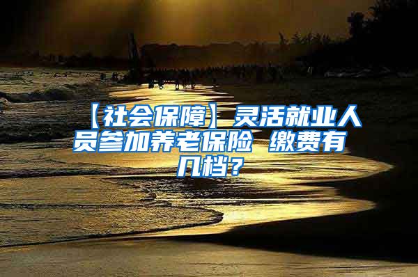 【社会保障】灵活就业人员参加养老保险 缴费有几档？