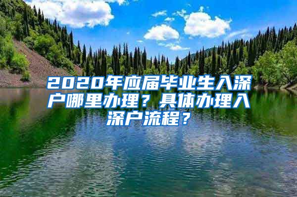 2020年应届毕业生入深户哪里办理？具体办理入深户流程？