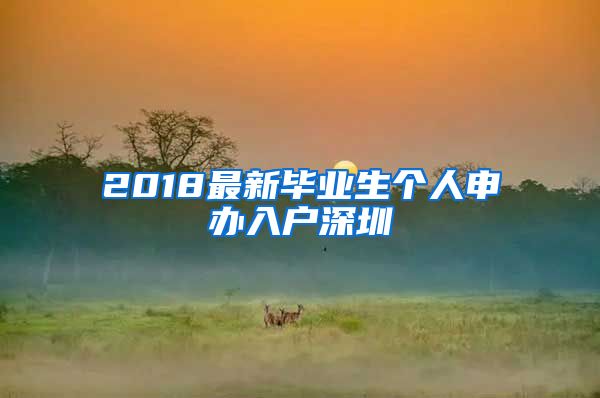 2018最新毕业生个人申办入户深圳