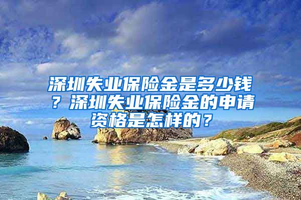 深圳失业保险金是多少钱？深圳失业保险金的申请资格是怎样的？