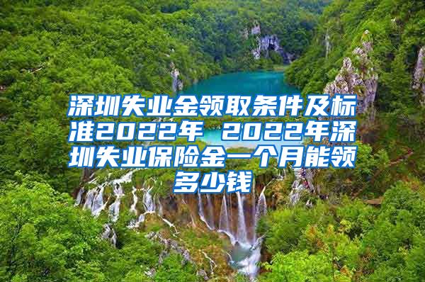 深圳失业金领取条件及标准2022年 2022年深圳失业保险金一个月能领多少钱