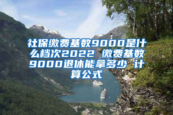 社保缴费基数9000是什么档次2022 缴费基数9000退休能拿多少 计算公式