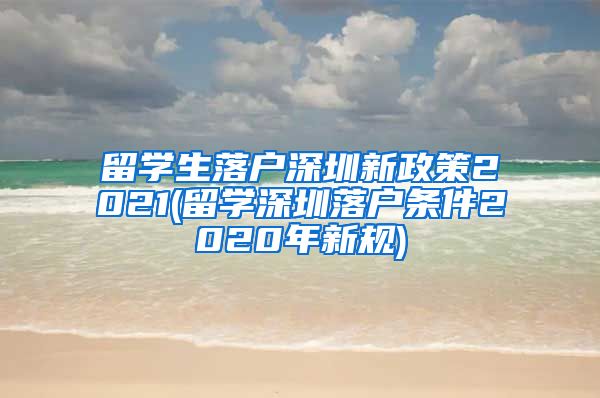 留学生落户深圳新政策2021(留学深圳落户条件2020年新规)