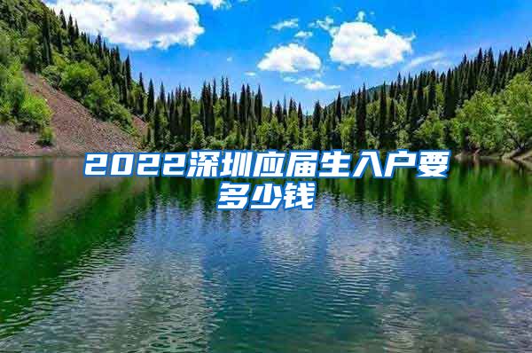 2022深圳应届生入户要多少钱