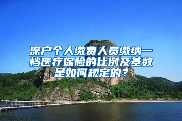 深户个人缴费人员缴纳一档医疗保险的比例及基数是如何规定的？