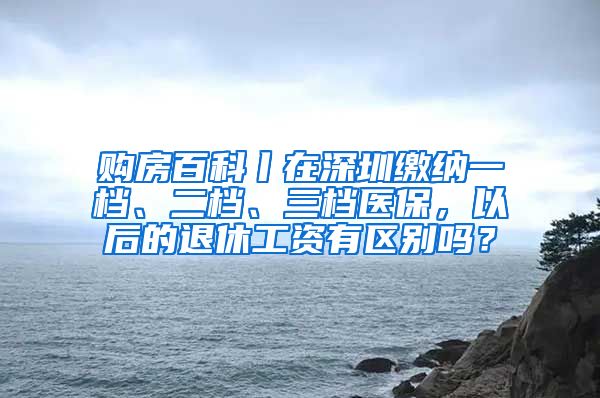 购房百科丨在深圳缴纳一档、二档、三档医保，以后的退休工资有区别吗？