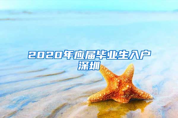 2020年应届毕业生入户深圳