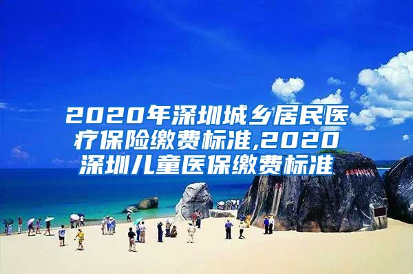 2020年深圳城乡居民医疗保险缴费标准,2020深圳儿童医保缴费标准