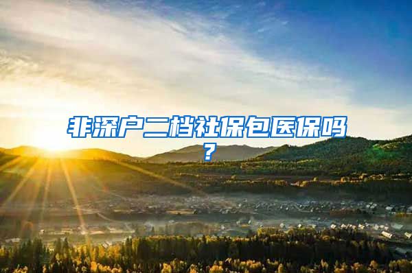 非深户二档社保包医保吗？