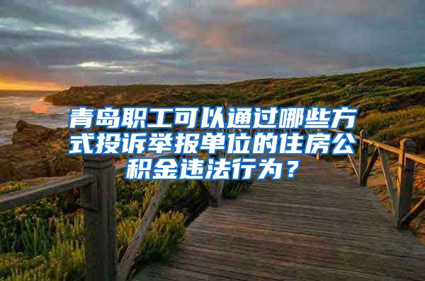青岛职工可以通过哪些方式投诉举报单位的住房公积金违法行为？