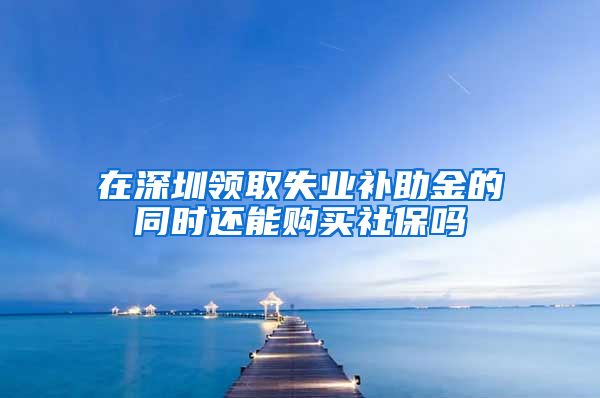 在深圳领取失业补助金的同时还能购买社保吗