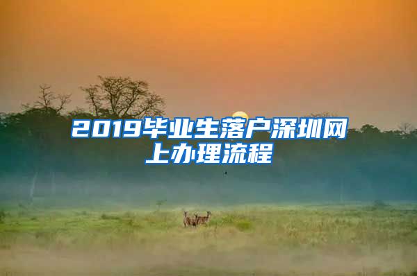 2019毕业生落户深圳网上办理流程