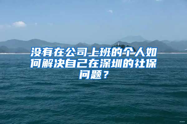 没有在公司上班的个人如何解决自己在深圳的社保问题？