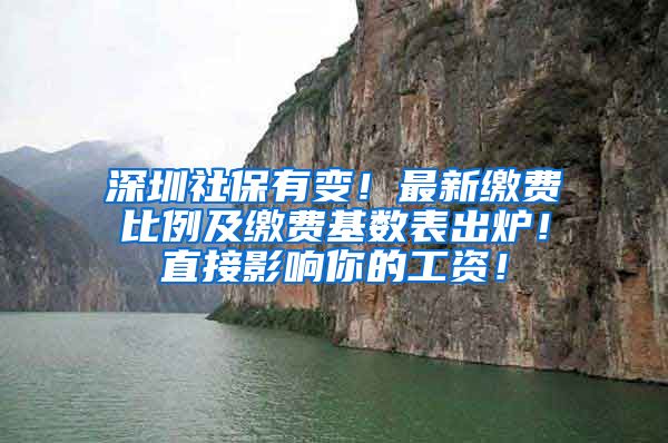 深圳社保有变！最新缴费比例及缴费基数表出炉！直接影响你的工资！