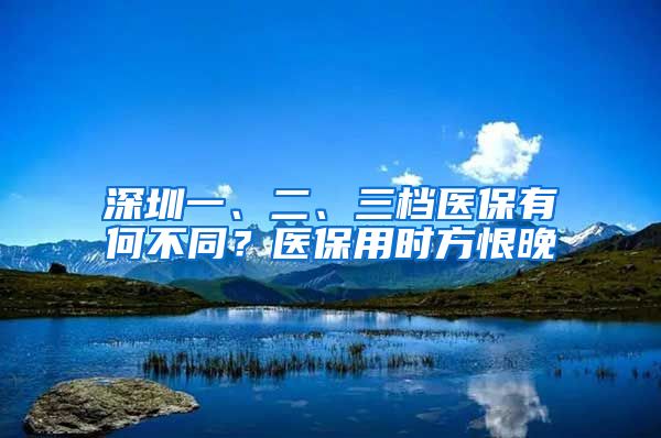 深圳一、二、三档医保有何不同？医保用时方恨晚