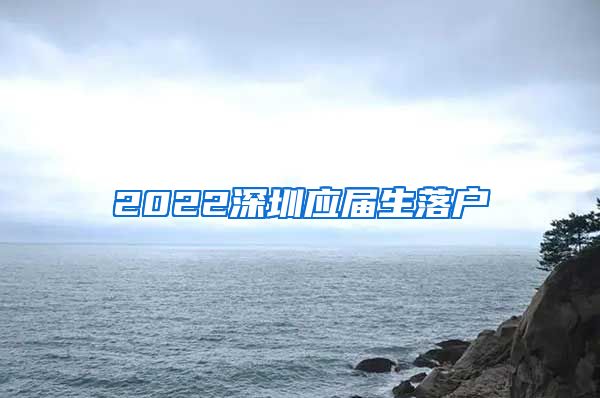 2022深圳应届生落户