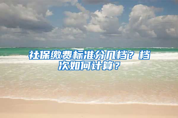 社保缴费标准分几档？档次如何计算？