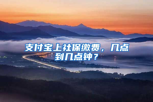 支付宝上社保缴费，几点到几点钟？