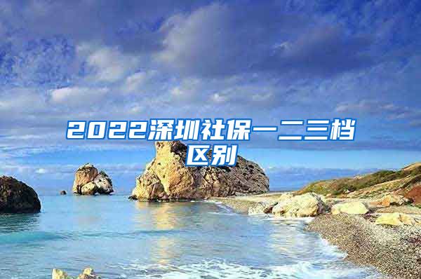 2022深圳社保一二三档区别